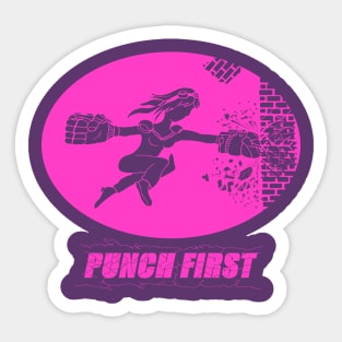 Punch First [Pink] Sticker